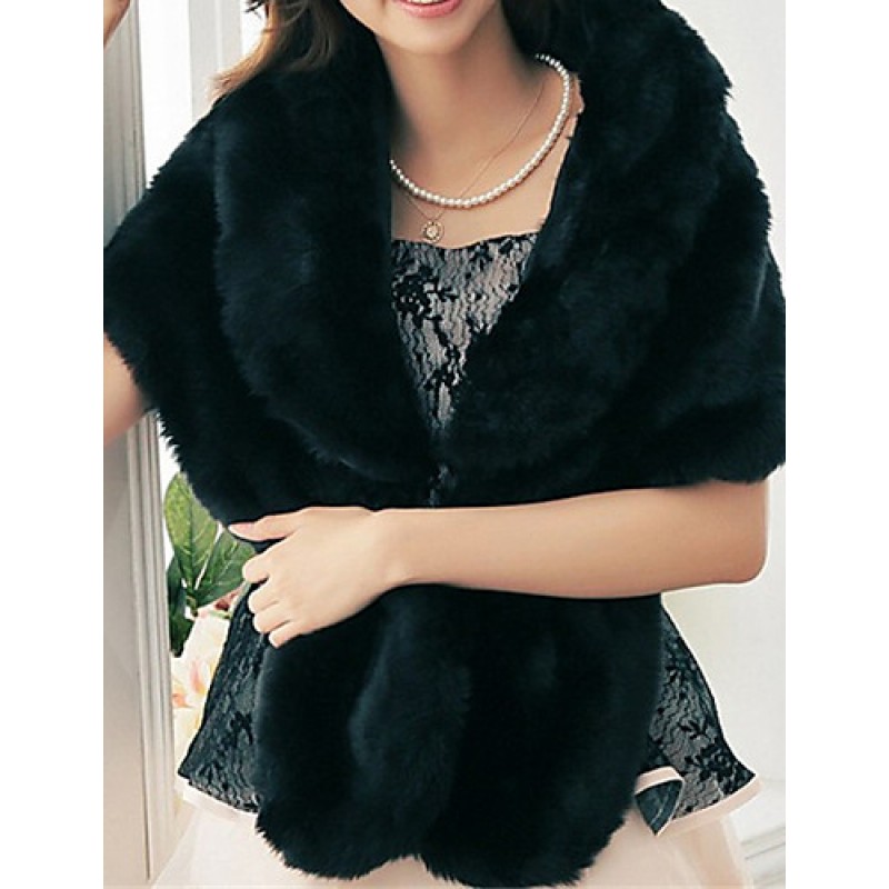 Ms fashion for autumn/winter warm imitation fur shawl Ma3 jia3 butterfly unlined upper garment